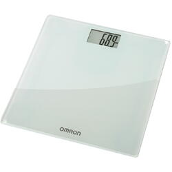 Cantar super slim Omron HN-286-E, 180 kg, Sticla securizata, Display LCD, Gri
