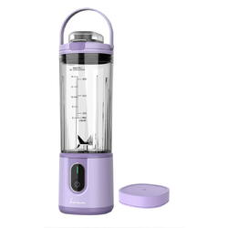 FRAM Blender portabil FBP-P74PP, autonomie 10-15 min, 400 ml, Oprire automata, led, Mov