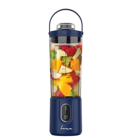 Blender portabil FBP-P74BL, autonomie 10-15 min, 400 ml, Oprire automata, led, Albastru