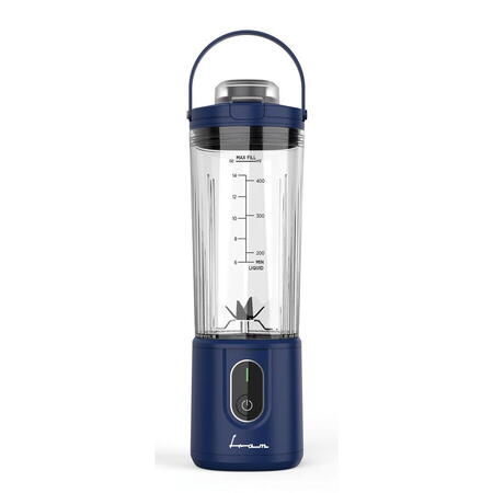 Blender portabil FBP-P74BL, autonomie 10-15 min, 400 ml, Oprire automata, led, Albastru