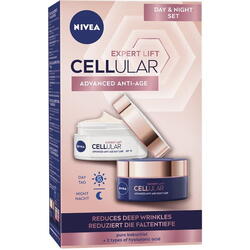 Pachet Nivea Hyaluron Cellular Filler + Elasticity Reshape: Crema de zi SPF30, 50 ml + Crema de noapte, 50 ml