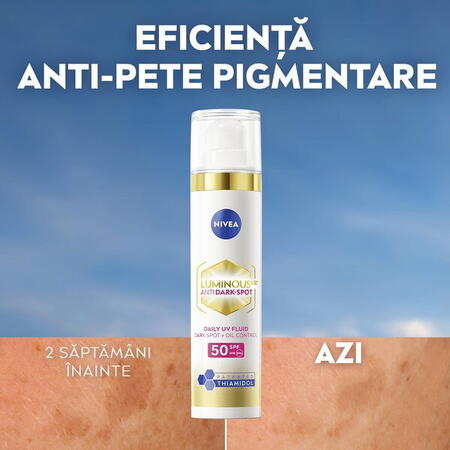 Crema de zi NIVEA Luminous cu SPF50, 40 ml