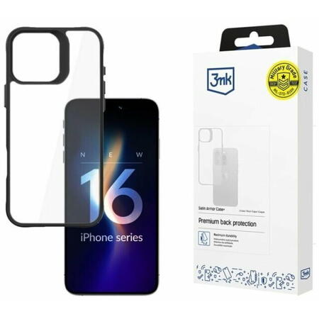 Husa de protectie 3mk Satin Armor Case+ pentru iPhone 16 Pro Transparent