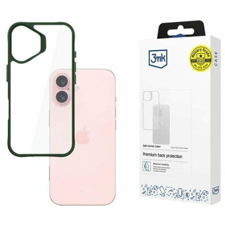 Husa de protectie 3mk Satin Armor Case+ pentru iPhone 16 Green