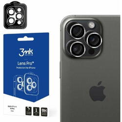 Folie de protectie camera 3mk Lens Protection Pro Silver pentru iPhone 15 Pro