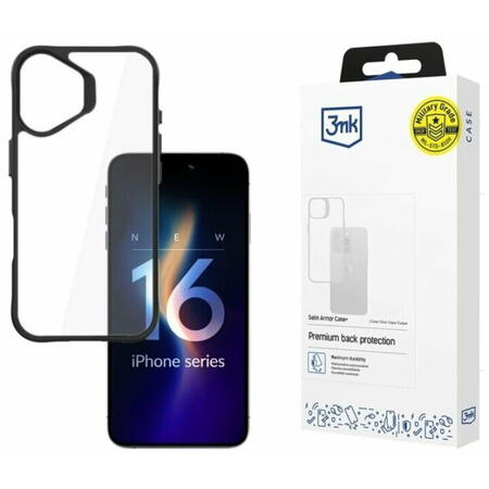 Husa de protectie 3mk Satin Armor Case+ pentru iPhone 16 Transparent
