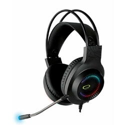 Casti gaming cu microfon Esperanza Courser EGH7100 RGB stereo 1.5m Negru/Verde