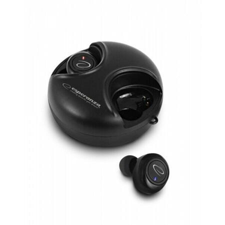 Casti True Wireless cu microfon Esperanza Aries EH228K Bluetooth Touch control Negru
