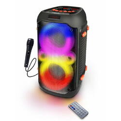 Boxa portabila FM Esperanza Karaoke EP156 radio FM BT5.0 microSD 20W 2400mAh Negru