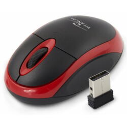 Mouse optic wireless Esperanza VULTURE TM116R 3 butoane 2.4GHz Usb 1000dpi Negru/Rosu
