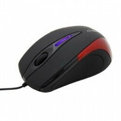 Mouse optic cu fir Esperanza Sirius EM102R 3 butoane Usb 1000dpi Negru/Rosu