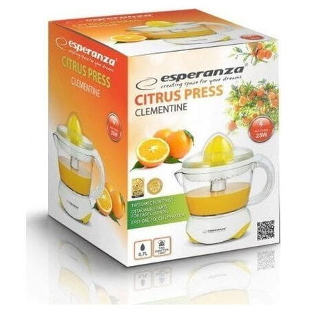 Storcator de citrice Esperanza Clementine EKJ001 25W 0.7l Alb/Galben