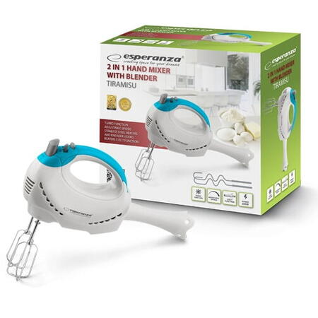 Mixer de mana Esperanz Tiramisu EKM010 300W Alb/Albastru