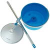 Set mop rotativ Esperanza Spin Mop EHS007 cu galeata si storcator rotire 360 grade Alb/Albastru