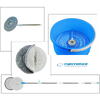 Set mop rotativ Esperanza Spin Mop EHS007 cu galeata si storcator rotire 360 grade Alb/Albastru