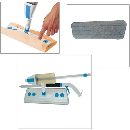 Mop cu spray Esperanza Perfect Clean 003 EHS003 126cm cap mobil microfibra rezervor 600ml Alb