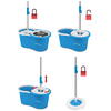 Set mop rotativ Esperanza Spin Mop EHS006 cu galeata si storcator rotire 360 grade Alb/Albastru