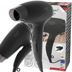 Uscator de par Adler AD 2266, 1400 W, 2 Nivele de temperatura, 2 Trepte de viteza, Negru
