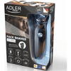 Aparat de ras electric Adler AD 2945, Autonomie 90 minute, Display LED, Trimmer barba, IPX7, Gri