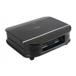 Sandwich maker Fram FSM-700BK, 700 W, Placi fixe triunghi, 2 sandwichuri Negru