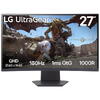 Monitor Gaming Curbat LED VA LG UltraGear™ 27GS60QC 27", QHD (2560x1440), 180Hz, 1ms GTG, AMD FreeSync™, HDR10, 1000R, 2x HDMI, DisplayPort, VESA, negru