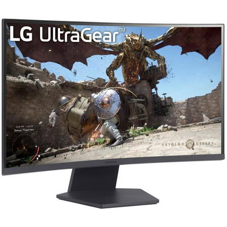 Monitor Gaming Curbat LED VA LG UltraGear™ 27GS60QC 27", QHD (2560x1440), 180Hz, 1ms GTG, AMD FreeSync™, HDR10, 1000R, 2x HDMI, DisplayPort, VESA, negru