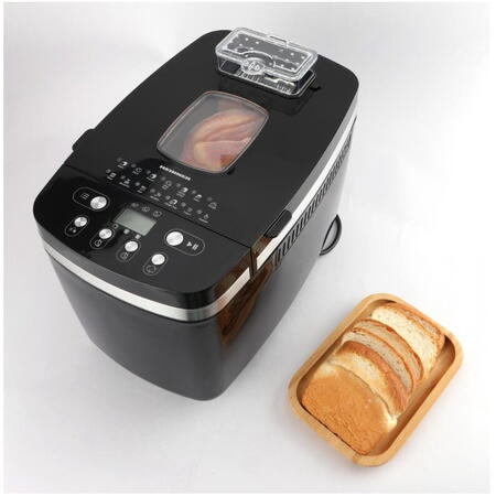 Masina de paine HBM-D850BK2P, 14 programe, control digital, 2 lame framantat, mentinere cald, Negru