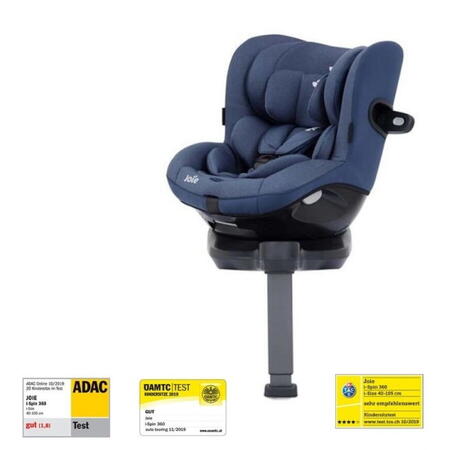 Scaun auto i-Spin 360° Deep Sea, 40-105 cm, testat ADAC si certificat R129