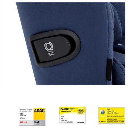 Scaun auto i-Spin 360° Deep Sea, 40-105 cm, testat ADAC si certificat R129