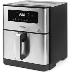 Friteuza cu aer cald Breville Halo Air XL VDF131X-01, 1700 W, 9L, display Digital, temperatura 200 °C, 6 programe, functii - prajire, coacere, rumenire, grill, vas detasabil, Argintiu/Negru
