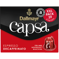 Cafea capsule, Dallmayr Capsa Espresso Decafeinizata XXL, 39 buc x 5.6 g