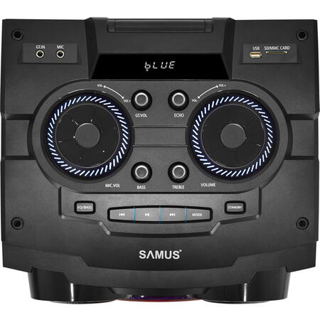 Boxa portabila Samus Fiesta 12, 1000 W, Difuzoare: 2 x 12 inch, Display digital, Bluetooth