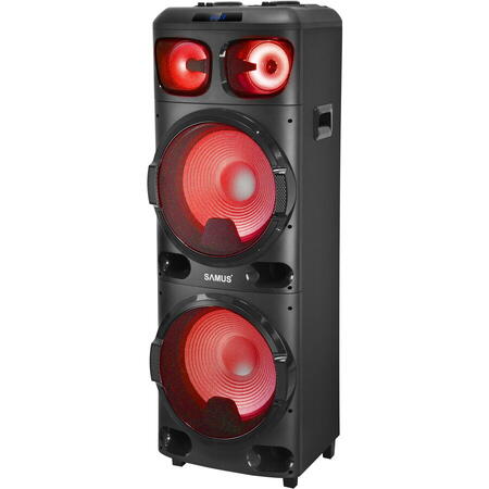 Boxa portabila Samus Phoenix 15, 1200 W, Display digital, Bluetooth,  6 efecte muzicale, Telecomanda