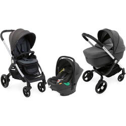 Carucior 3in1 Chicco Alysia Anthracite, gri, 0 luni+