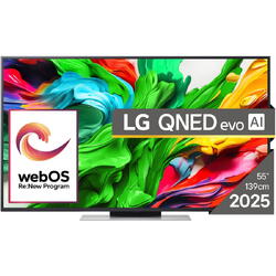 Televizor LG QNED evo 55QNED87A3B, 139 cm, Smart, 4K Ultra HD, 100Hz, Clasa E (Model 2025)