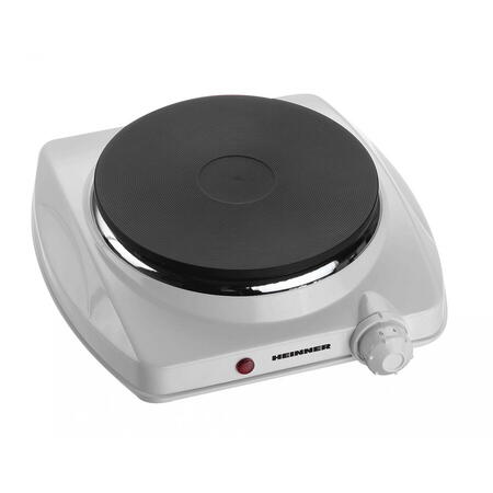 Plita electrica Heinner HSHP-K1400WH, 1400 W, Termostat ajustabil, Protectie supraincalzire Alb