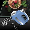 Mixer de mana FRAM FHM-3005BL, 300 W, 5 viteze + Turbo, Teluri si Carlige din inox Albastru