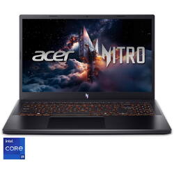 Laptop Acer Nitro V 15 ANV15-52-7186 cu procesor Intel® Core™ i9-13900H pana la 5.4GHz, 15.6" Full HD, IPS, 165Hz, 32GB DDR4 RAM, 1TB SSD, NVIDIA® GeForce RTX™ 5060 8GB GDDR7, No OS, Obsidian Black