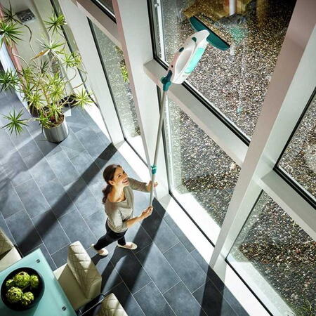 Aspirator Geam Leifheit Dry&Clean, Autonomie 38 de minute, Alb