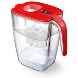 Cana filtranta de apa Laica BIG Milano, 3.7 litri, indicator electronic, rosu