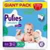 Scutece Pufies Sensitive, Marimea 3 Midi, 96 bucati, 6-10 kg, Giant pack
