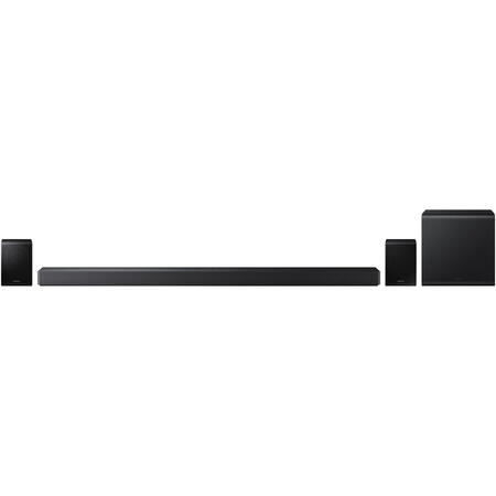 Soundbar Samsung HW-QS750F, 5.1.2, Bluetooth, Wi-Fi, Subwoofer & Kit wireless, Wireless Dolby Atmos, HDMI eARC, Negru