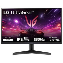 Monitor, LG, 24GN60F-B, UltraGear, 23.8", IPS, AG, 1ms GtG, 180Hz, 1000:1, 300cd/m2, Full HD 1920x1080, NVIDIA G-SYNC, Radeon FreeSync, HDR, HDMIB 109, % DisplayPort