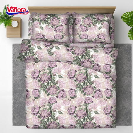 Set de pat king size bumbac,92 gsm,Peony