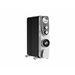 Heinner Calorifer cu ulei HOH-MVT13WH-BK, 13 elementi, 3 setari temperatura, termostat ajustabil, Alb/Negru