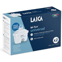 Set 2 cartuse filtrante Laica Bi-flux Universal, compatibile Brita