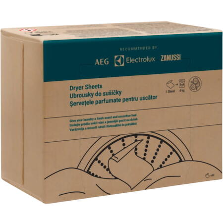 Servetele parfumate uscator rufe, Electrolux M2YHDS02, alb, sintetic, set 40 bucati