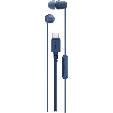 Casti In-Ear SONY IER-EX15CL, Cu Fir, Microfon, USB-C, Albastru