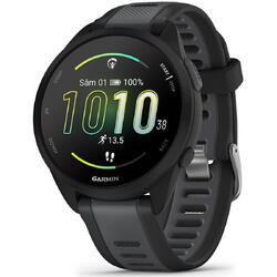 Smartwatch Garmin Forerunner 165, Music, GPS, WiFi, Negru/Slate Grey
