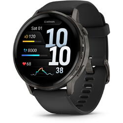 Smartwatch Garmin Venu 4, 45mm, AMOLED, GPS, Wi-Fi, silicon, Slate/Black